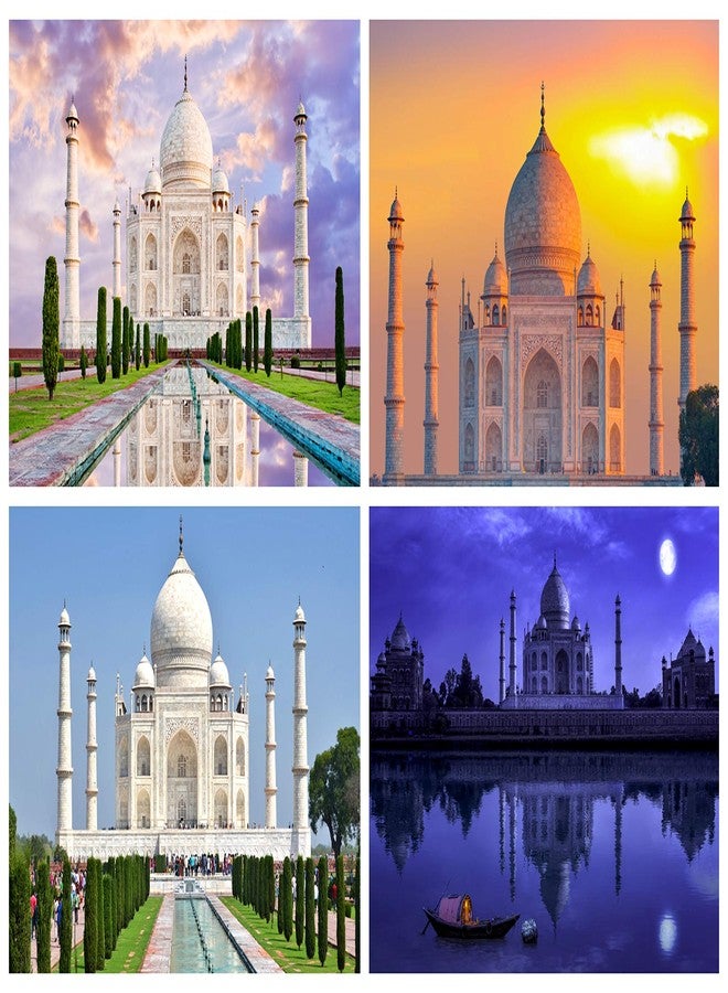 5 Ace Set of 4 Combo the taj mahal posters for home,office,gym |12x18 Inch|Multicolor|250 Gsm Paper - Image 1