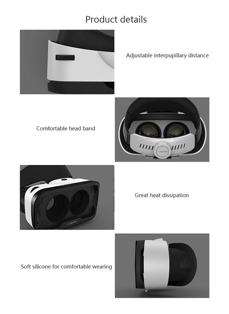 Generic MJ4-05 3D virtual reality glasses with dualshock and remote control for Android – Gold  - Image 2