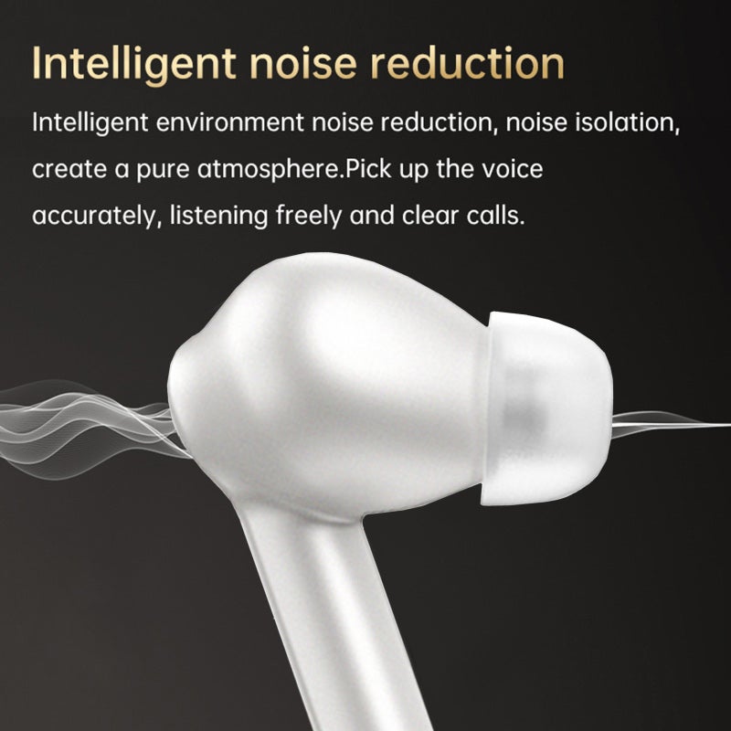True Wireless Earbuds White Revolutionary LCD Full-Color Touchscreen Charging Case - Intelligent Active Noise Cancelling IPX5 Water & Sweat Resistance for Gym Commute Work Daily Use - Image 2