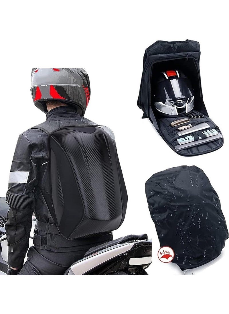 Ebakbak Motorcycle and Bicycle Backpack Soft Body Hard Shell Bellows Motor Backpack  - Image 1