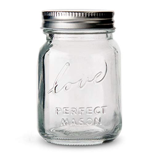 WEDDINGSTAR Mini Love Mason Jar with Lid - 6 Pack - Image 1
