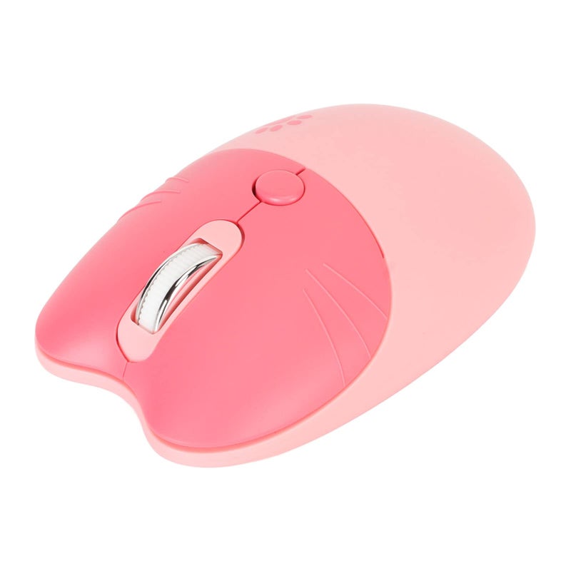 Wireless Silent Cat Mouse 3 DPI Levels USB Receiver Portable Pink - Image 5