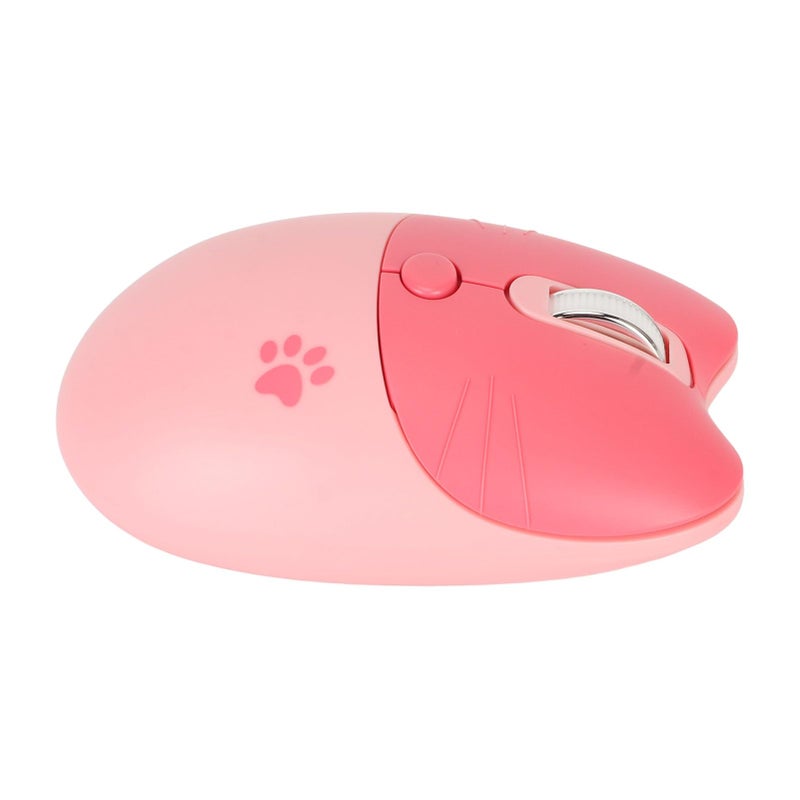 Wireless Silent Cat Mouse 3 DPI Levels USB Receiver Portable Pink - Image 4