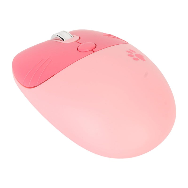 Wireless Silent Cat Mouse 3 DPI Levels USB Receiver Portable Pink - Image 3