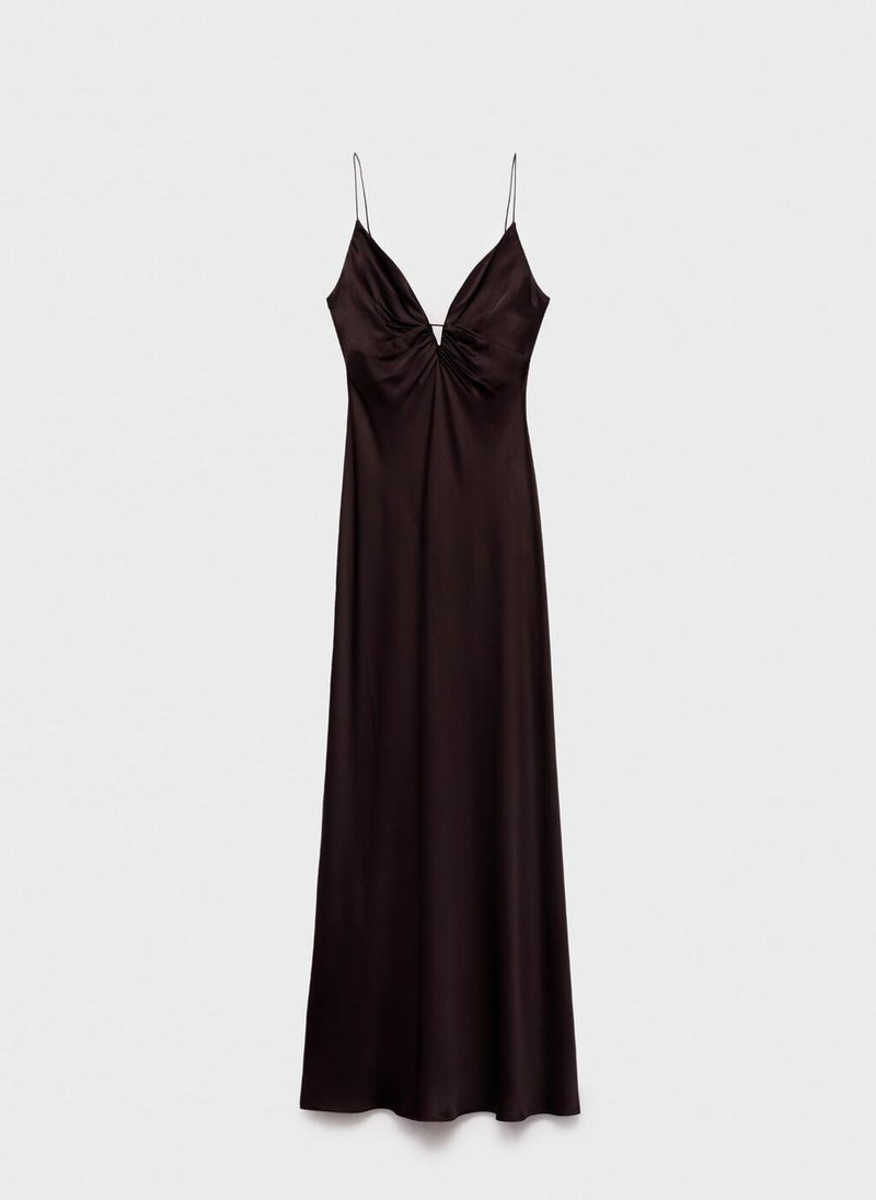 MANGO Satin Slip Dress  - Image 5