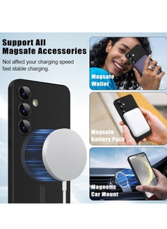BORTONY Samsung Galaxy S24 5G Magnetic Case Cover Luxury Metallic Paint Silicone Phone Case Full Camera Lens Protector Shockproof Cover for Samsung Galaxy S24 5G  - Image 3