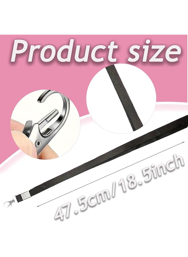 erorex 2 Set Card Retractable Reel Lanyard With Card Holder For Lanyard Id Office School Key Holder - Image 4