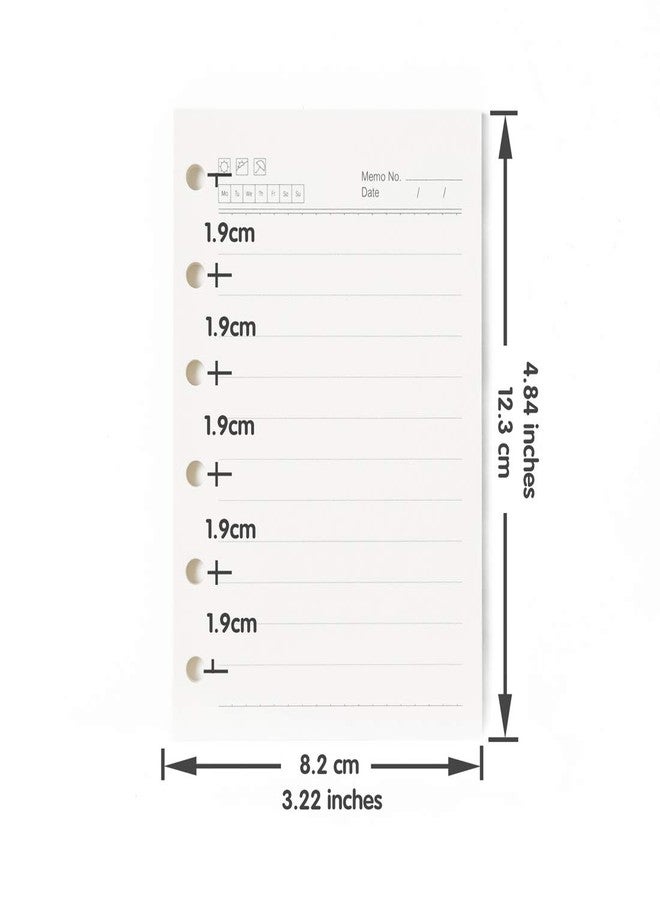 Moterm A7/Pocket Planner Insert, 4-Pack Binder Notebook Organiser Refills Paper, 3.23 x 4.84 Inch 100gsm Thick Paper(A7/Pocket, Lined) - Image 3