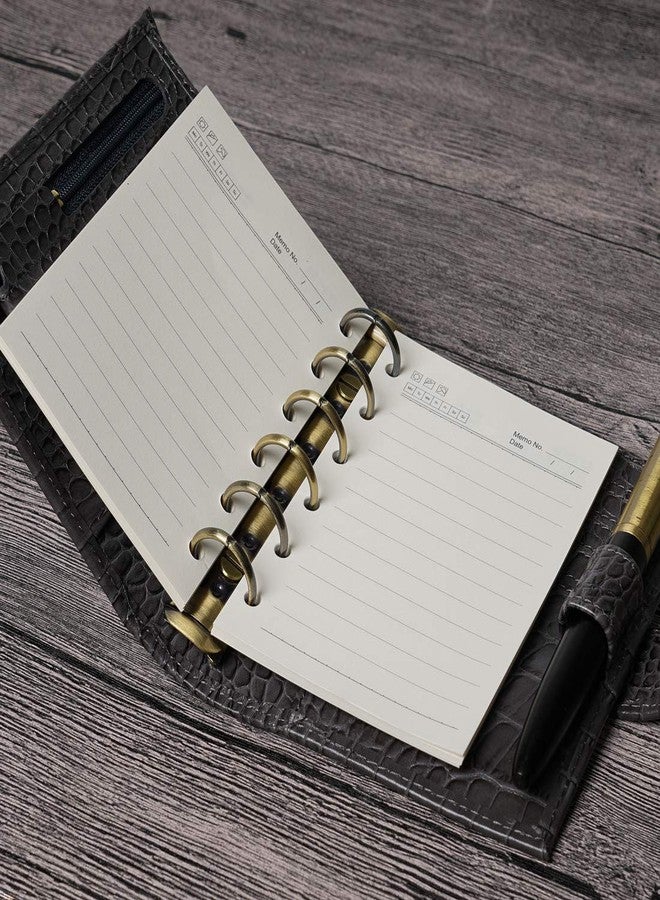Moterm A7/Pocket Planner Insert, 4-Pack Binder Notebook Organiser Refills Paper, 3.23 x 4.84 Inch 100gsm Thick Paper(A7/Pocket, Lined) - Image 4