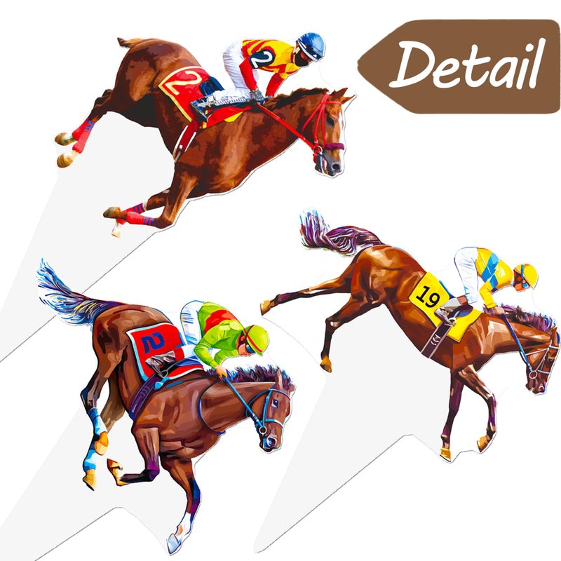 umoni Kentucky Party Derby Day Cupcake Toppers 48PCS Race Horse Party Decorations Horse Derby Day Racehorse Cupcake Picks for Run for the Roses Supplies - Image 4