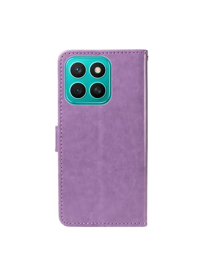 S-TOP Case For Honor X8c 4G Global Cat and Bee Embossed Flip Leather Phone Case - Image 3