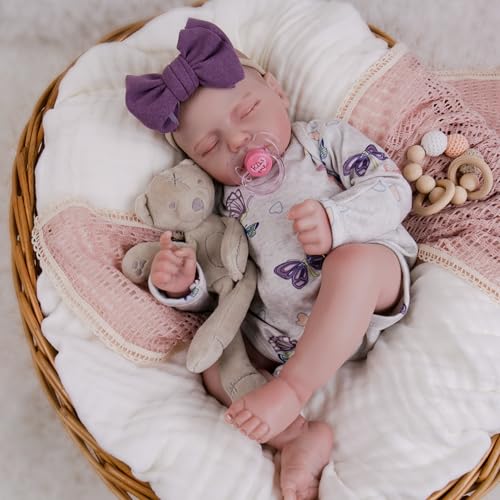 Milidool Reborn Baby Dolls 20Inch Cute Soft Vinyl Realistic Newborn Baby Doll Poseable Lifelike Real Life Baby Dolls with Accessories for 3 Year Old Girls Gifts Pretend Play Collection - Image 1