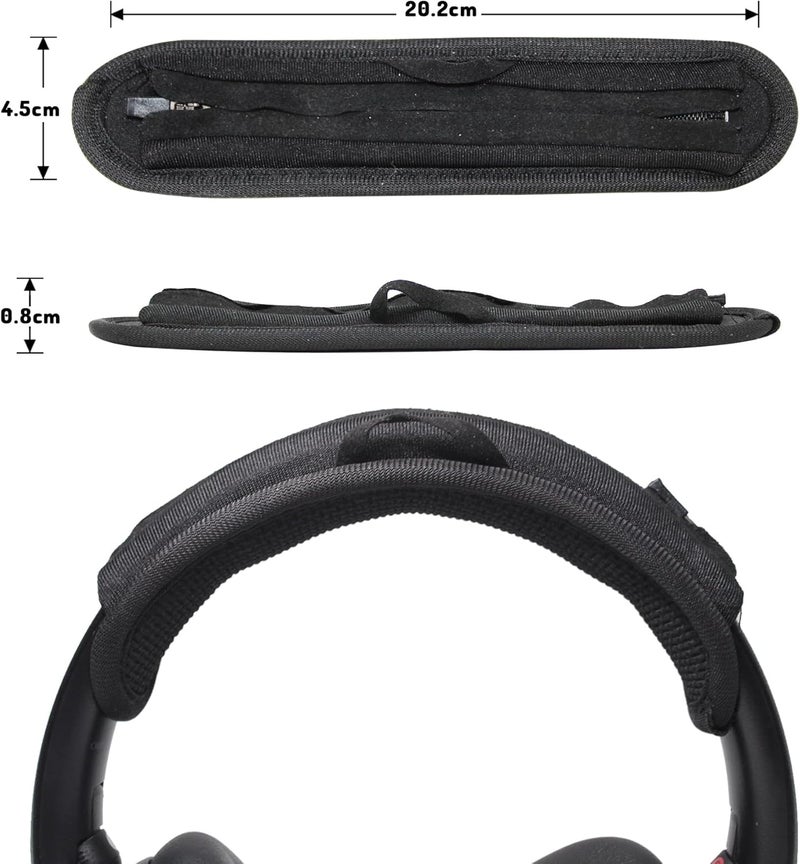 غطاء رأس عالمي من لسماعات Sony وBeats وBose وSoundcore وHyperX وATH وSkullcandy وJBL وJabra، غطاء وسادة حماية للرأس لسماعات Sony XM4 وXM5 وBeats Studio Pro/Solo4 - أسود - Image 4