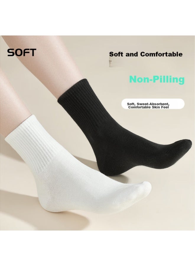 NOLANSEND Nuolansendi Disposable Socks, Portable, Comfortable, Sweat-absorbing, No-wash, Odor-resistant, Mid-calf Socks For Business Trips, Black, 10 Pairs - Image 2