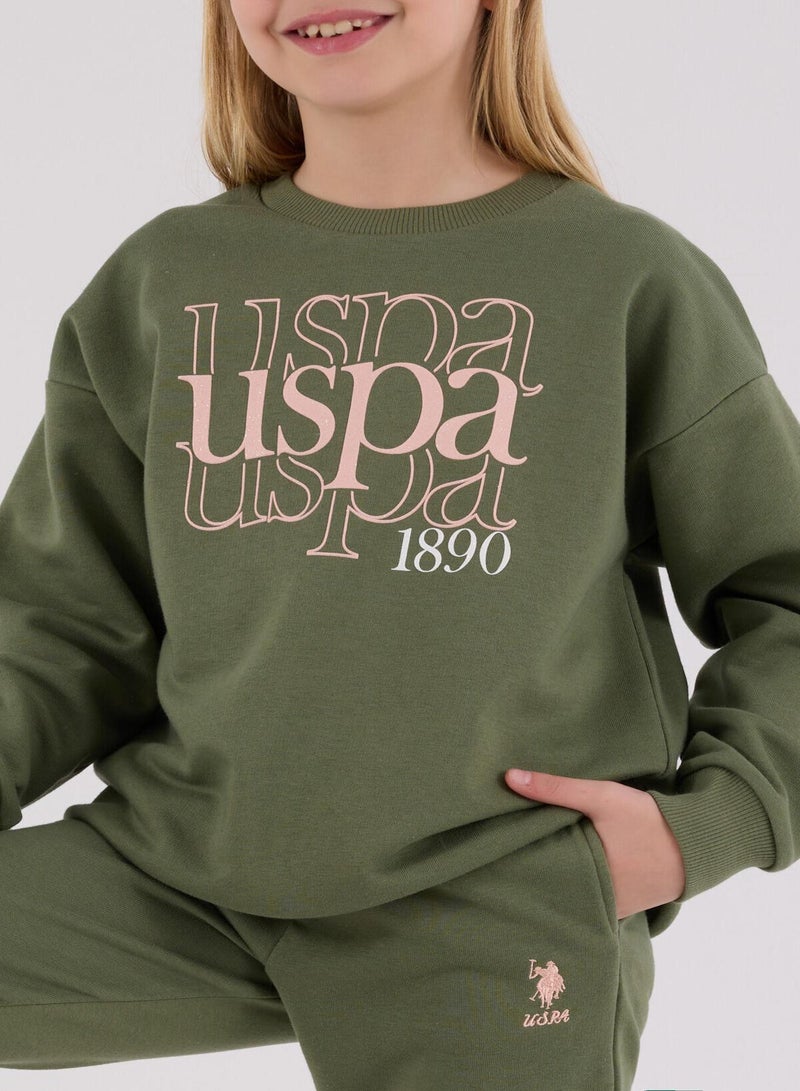 يو اس بولو اسن طقم جمبسوت بنات يو إس بولو أسن. كاكي - Image 4