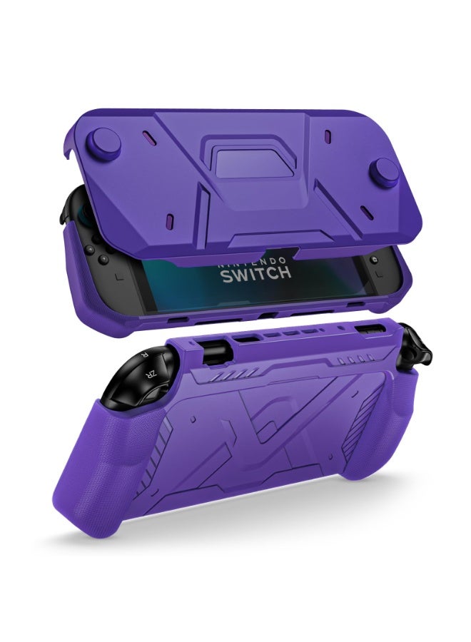 Protective Case for Nintendo Switch 2 , Hard PC Front Cover + Soft Back Shell with Ergonomic Grip for New 7.9 Inch Nintendo Switch 2 2025 Release -Purple - Image 1