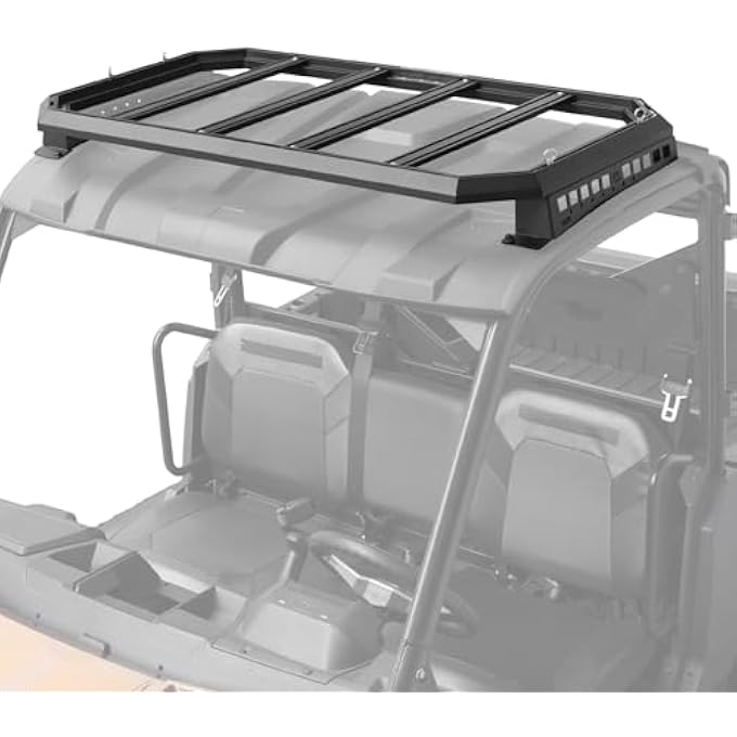 rayihni UTV Roof Rack Compatible with Polaris Ranger XP 1000/Ranger 1000 (2-Seat), Heavy-Duty Aluminum Roof Brackets, Super Load-Bearing Capacity, Offers Extra Cargo Space for Storing Farm Tool - Image 1