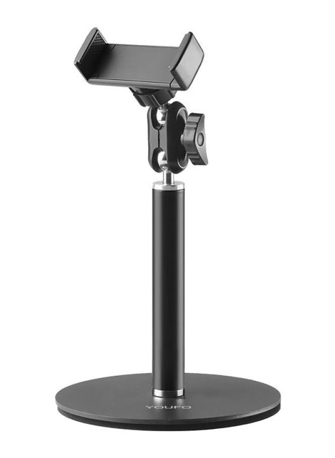YOUFO YOUFO Y4879 Universal Adjustable Desktop Phone Stand – Heavy Duty 360° Rotating Straight Pole Pea Pod Holder for Smartphones, Anti-Slip Base, Ideal for Home, Office, and Video Calls  - Image 1