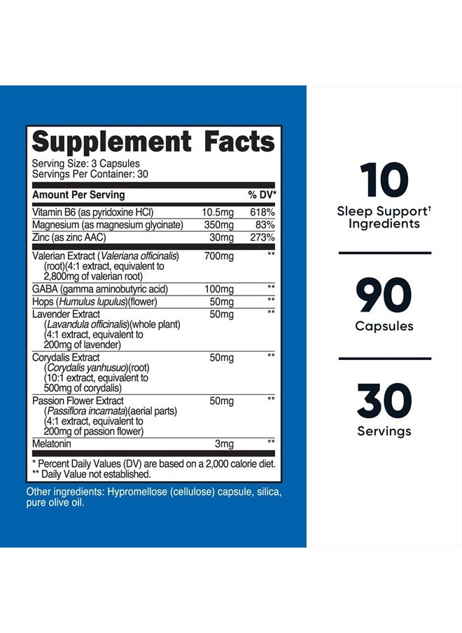 Nutricost - Sleep Aid Complex, 30 Serving - 90 Capsules - Image 1