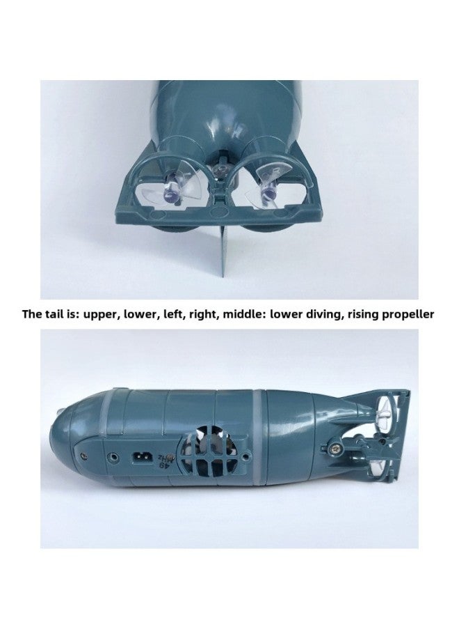 Ultra-small Mini Remote Control Submarine Charging Wireless Remote Control Speedboat Creative Children Water Toys Electric Boat-Color:Black Nuclear Submarine-49mhz-Specification:Charging Head + Charging Cable - Free Remote Control Battery + Tools  - Image 5