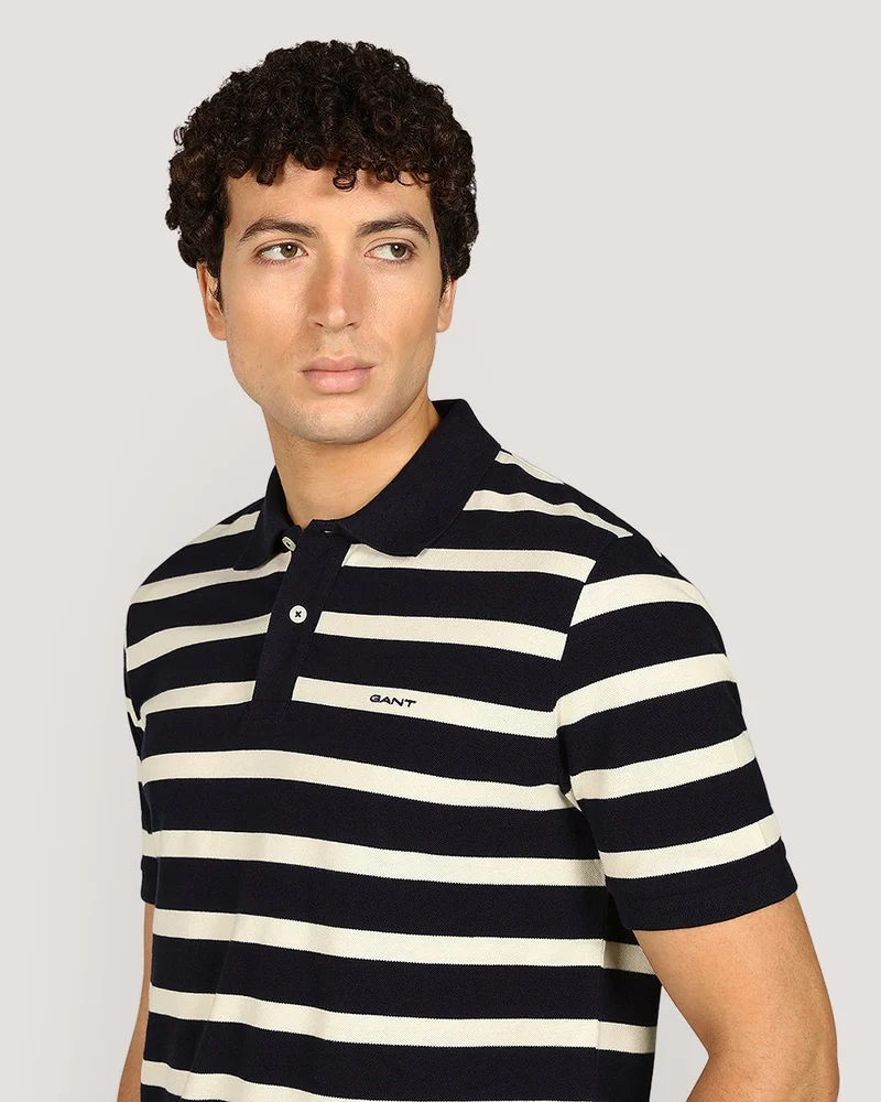 GANT  Striped Short Sleeve Polo Shirt for Men | Best Price UAE