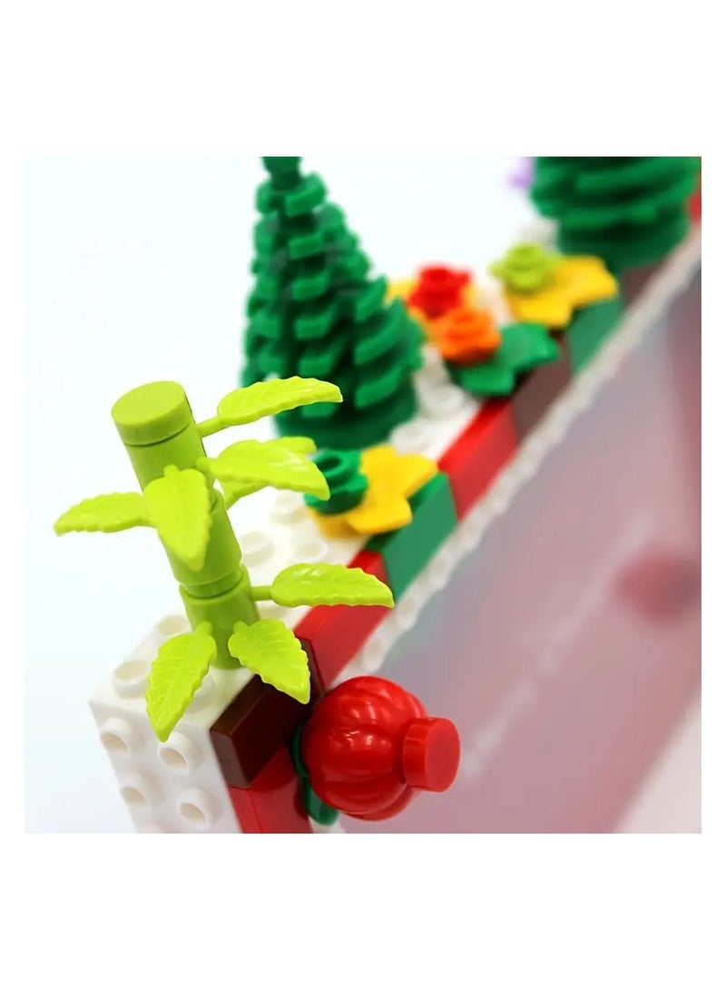JiFENG DIY عيد الميلاد موضوع كتل إطار الصور ، 6 بوصة ، ديكور فني للمكتب والجدار عرض الإمدادات - Image 3