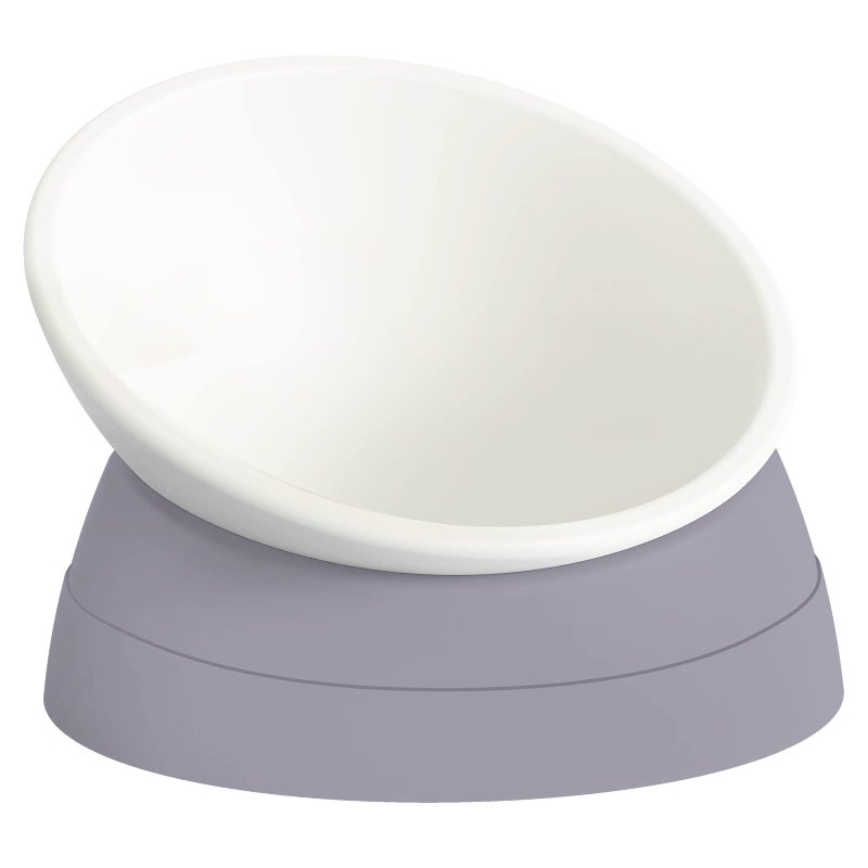 Hi, Ravitat Cat Bowls Elevated Cat Food Bowl Adjustable Cat Dish Anti-Slip and Anti-Noise Raised Cat Bowl Protecting Pet’s Spine Thickened Plastic Bowl Suitable for Indoor Cats, 17 Oz - Image 1