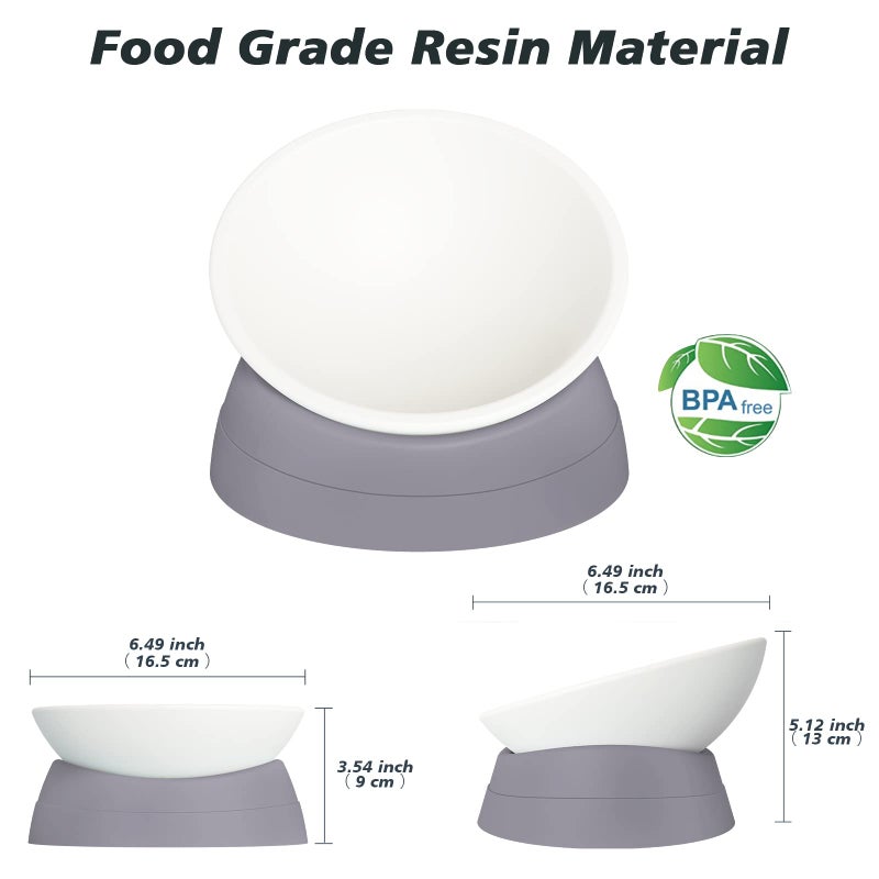 Hi, Ravitat Cat Bowls Elevated Cat Food Bowl Adjustable Cat Dish Anti-Slip and Anti-Noise Raised Cat Bowl Protecting Pet’s Spine Thickened Plastic Bowl Suitable for Indoor Cats, 17 Oz - Image 4