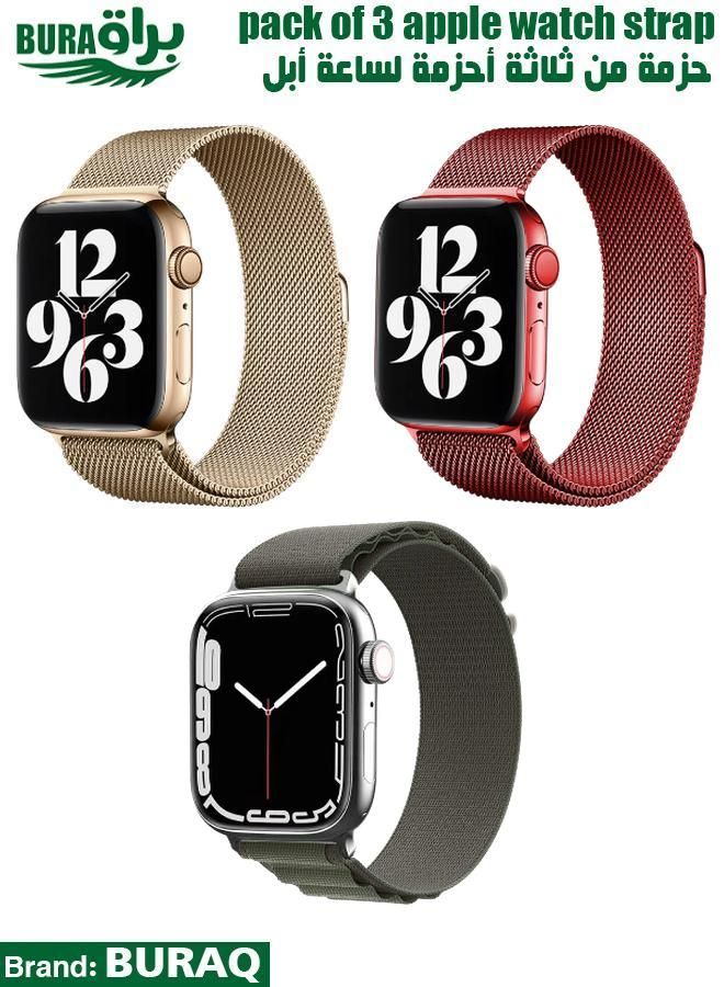 Apple Watch Band Strap For Apple Watch Ultra 2/Ultra 49mm, Series 10 46mm, 9/8/7 45mm, SE2/SE/6/5/4 44mm, 3/2/1 42mm