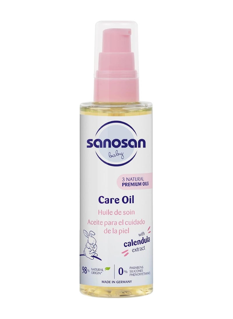 سانوسان زيت العناية بالطفل من سانوسان | بخلاصة زيت اللوز وزيت الزيتون العضوي وزيت بذور دوار الشمس | قابل للتحلل - 100 مل