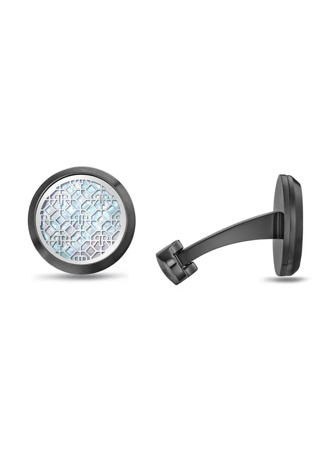 شيروتي 1881 Cufflinks for Men in Grey and Black