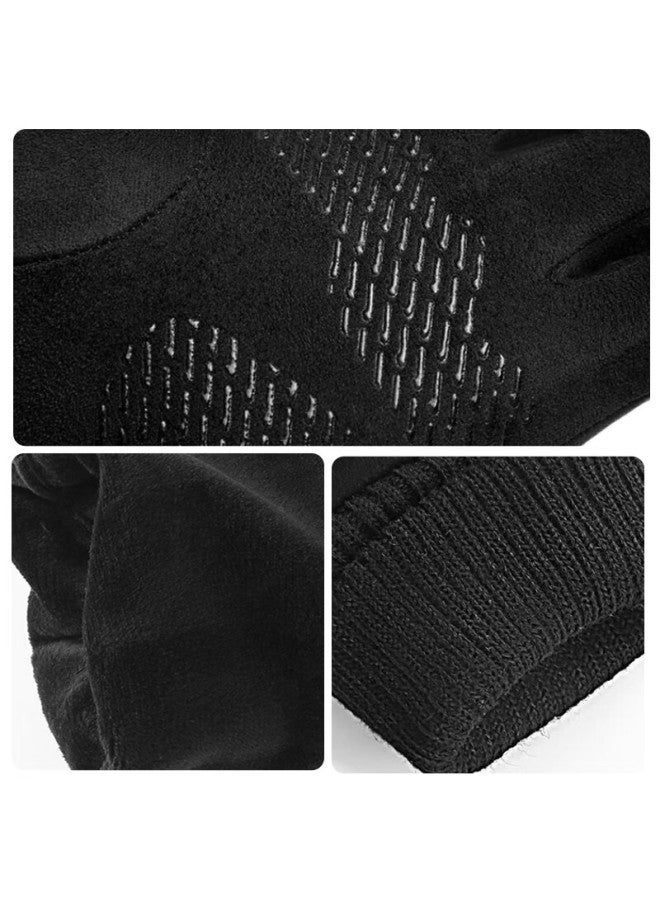 Tucano Men's Winter Cycling Gloves Korean Style Warm Fleece Touchscreen Windproof Cold-resistant Half-finger Gloves For Women