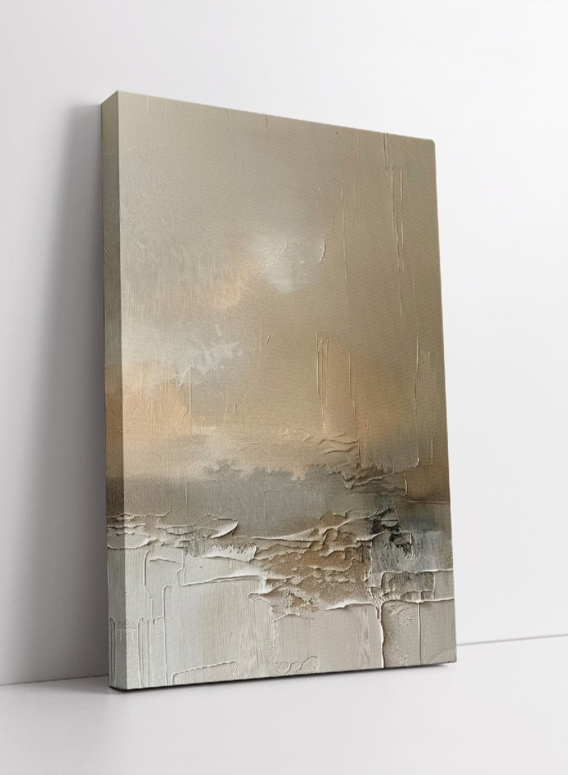 مودكلاس لوحة جدارية تصميم تجريدي بإطار خشبي - Image 1