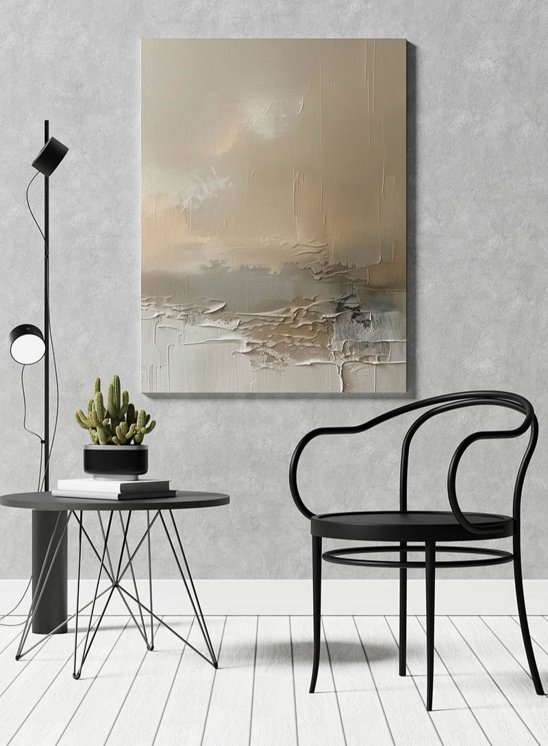 مودكلاس لوحة جدارية تصميم تجريدي بإطار خشبي - Image 2