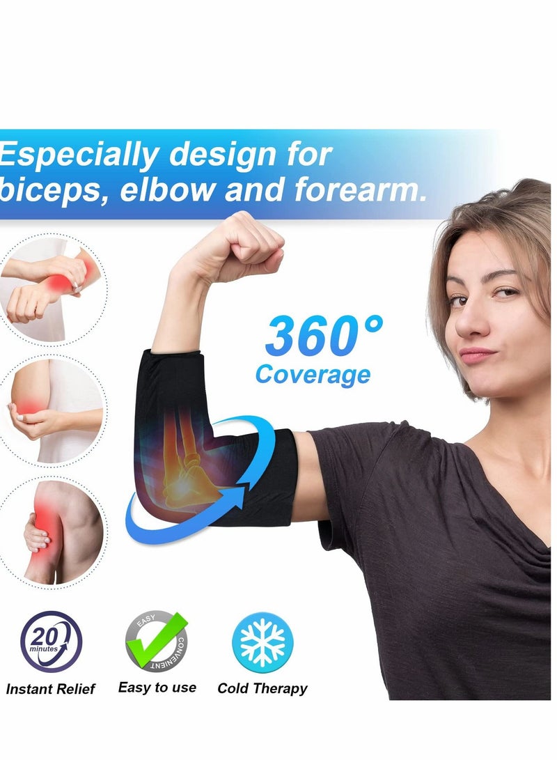 Excefore Hot Cold Therapy Flexible Ice Packs Compression Sleeve Reusable Gel Pack for Injury Wrap Knee Calf Elbow - Image 2