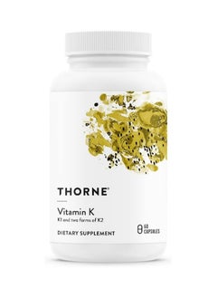 Vitamin K, K1 and Two Forms of K2 Dietary Supplement 60 Capsules
