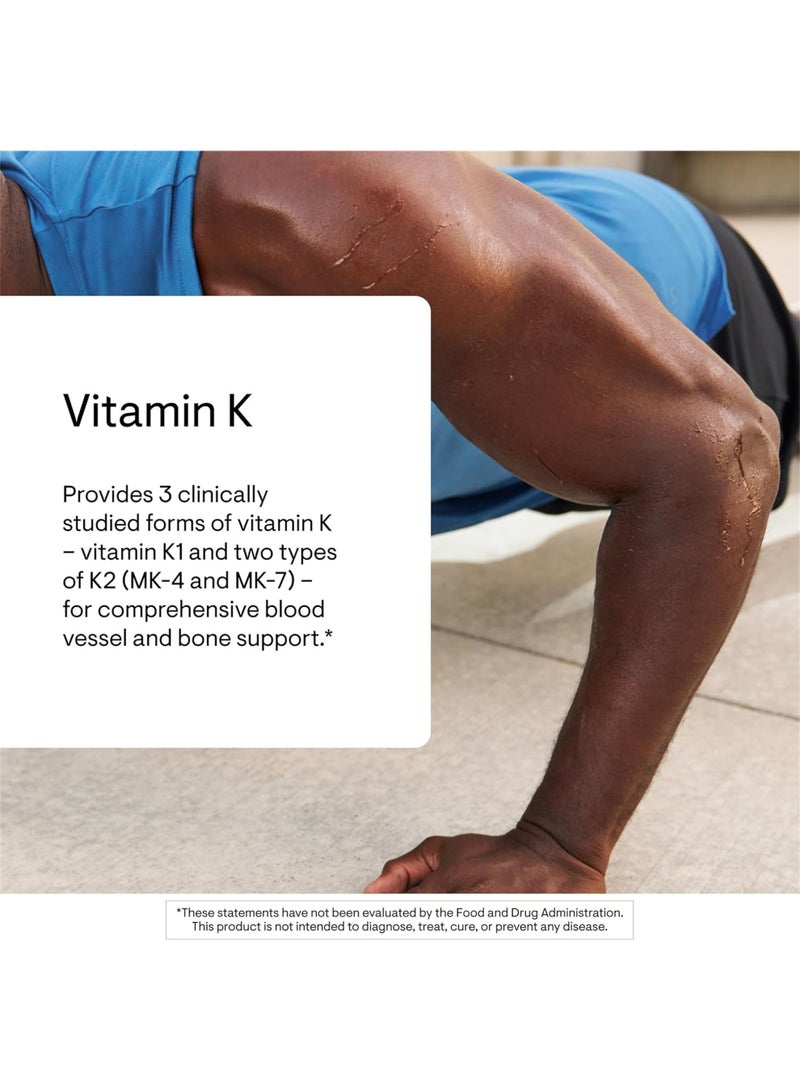 Thorne Vitamin K - K1 and two forms of K2 - Dietary Supplement - 60 Capsules - Image 3