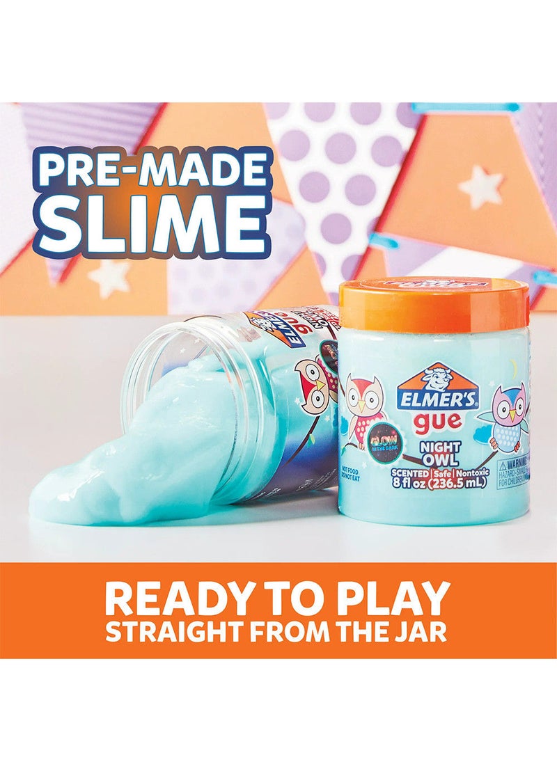 Elmer's Night Owl Glow in The Dark, Scented, Safe and Nontoxic Premade Gue Slime 236.5ML - Image 3