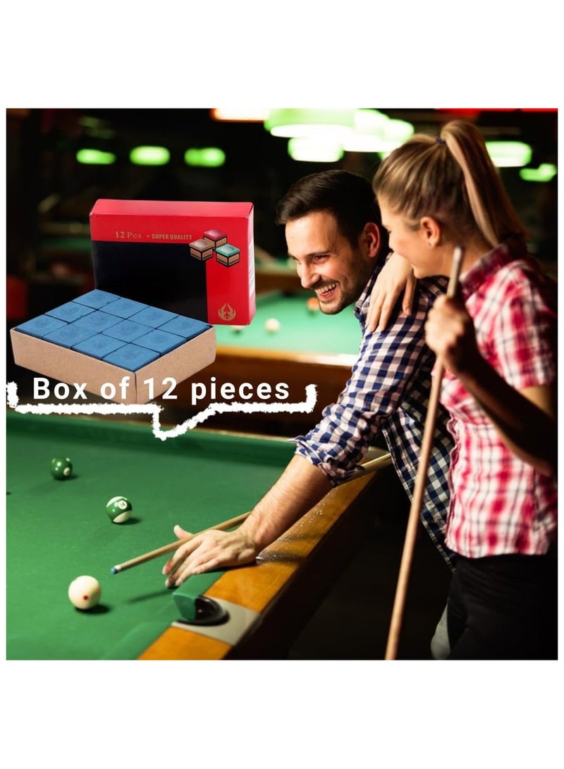 ZDL Billiard Chalk, 24 Pieces Billiard Chalk Accessories, Pool Cue Cube, Billiard Chalk Blue, Calcium Carbonate Non-Slip Billiard, Billiard Accessories Chalk, Billiard Chalk for Amateurs and - Image 4