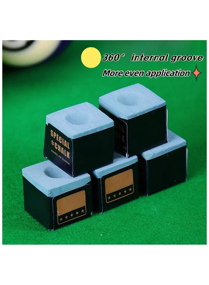 ZDL Billiard Chalk, 24 Pieces Billiard Chalk Accessories, Pool Cue Cube, Billiard Chalk Blue, Calcium Carbonate Non-Slip Billiard, Billiard Accessories Chalk, Billiard Chalk for Amateurs and - Image 5