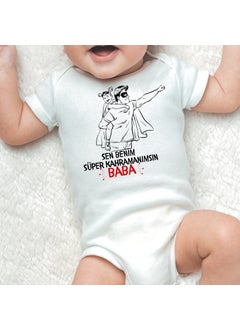 Special Design You Are My Super Hero Dad Printed Organic Cotton Snapback Short Sleeve Bodysuit