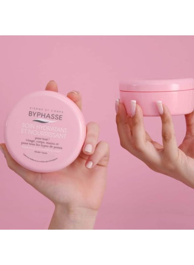 Byphasse Moisturizing and Nourishing Cream for Face and Body, Suitable for All Skin Types. This smooth, fast-absorbing moisturizer has a refreshing scent. - Image 5