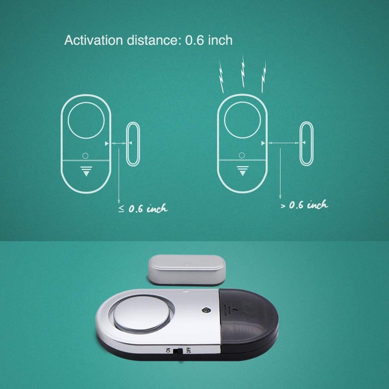 Flyoukki 120 DB Loud Door and Window Open Alarm Sensor 3 Pack for Kids, Dementia Patients Safety, Burglar Anti-Theft Wireless Security Alarms Keep Your Home, Pool, Cabinet, Business Safe - Image 5