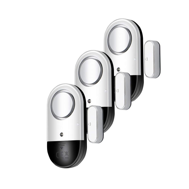 Flyoukki 120 DB Loud Door and Window Open Alarm Sensor 3 Pack for Kids, Dementia Patients Safety, Burglar Anti-Theft Wireless Security Alarms Keep Your Home, Pool, Cabinet, Business Safe - Image 1