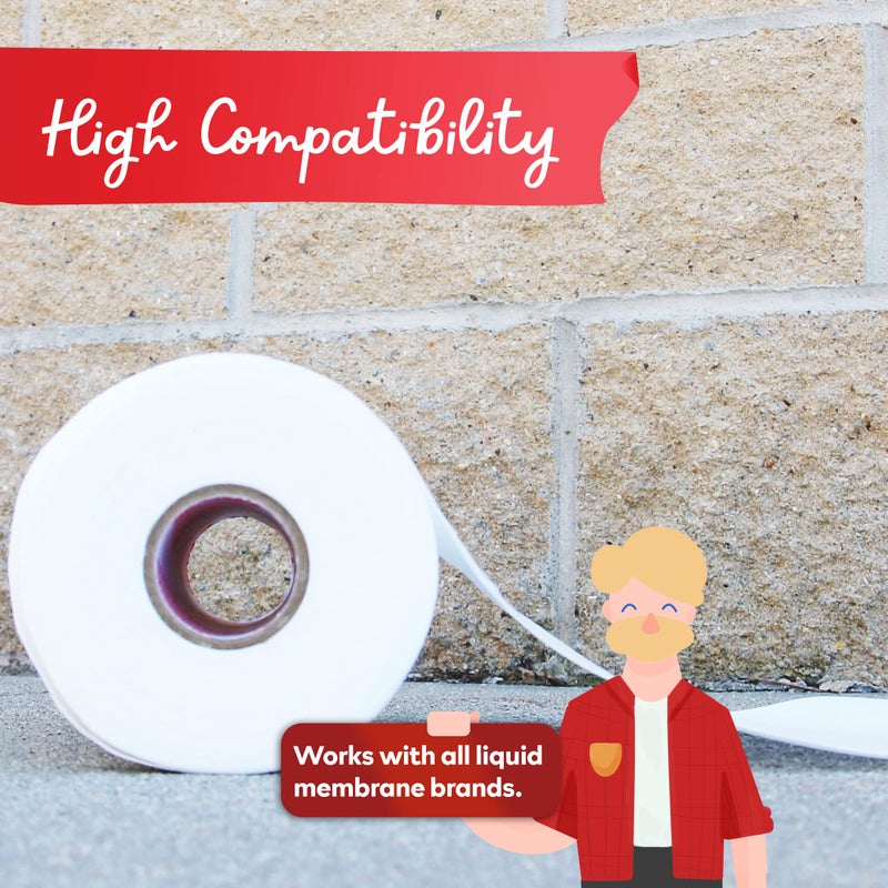 XFasten Waterproofing Membrane Sheet, 6â€ x 75 Ft Shower Waterproofing Membrane Tape for Underlayment Tile, EPDM Underlayment, Cement Board Tape - Image 5