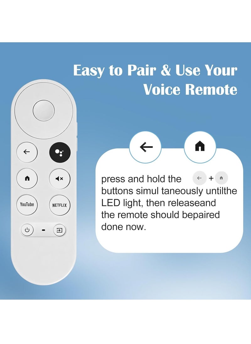 TIGER Replacement Voice Remote Control for Google Chromecast with Google TV HD/4K || Compatible with Chromecast 4K (Snow) & HD Streaming Media Player | Bluetooth Voice Search Remote | Easy Pairing | Ergonomic Design | Remote Control Only – No TV Box Included  - Image 4