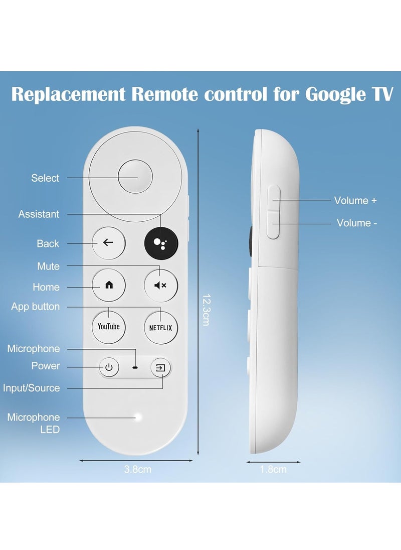 TIGER Replacement Voice Remote Control for Google Chromecast with Google TV HD/4K || Compatible with Chromecast 4K (Snow) & HD Streaming Media Player | Bluetooth Voice Search Remote | Easy Pairing | Ergonomic Design | Remote Control Only – No TV Box Included  - Image 3