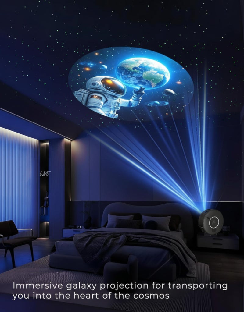 APEX LIGHT Apex Smart Star Projector Pro 2025 Edition – Galaxy Night Light with 6 Slides, Rotating Nebula Sky Lamp, APP & Voice Control, Bluetooth Speaker, Timer & White Noise for Kids Room Décor - Image 5