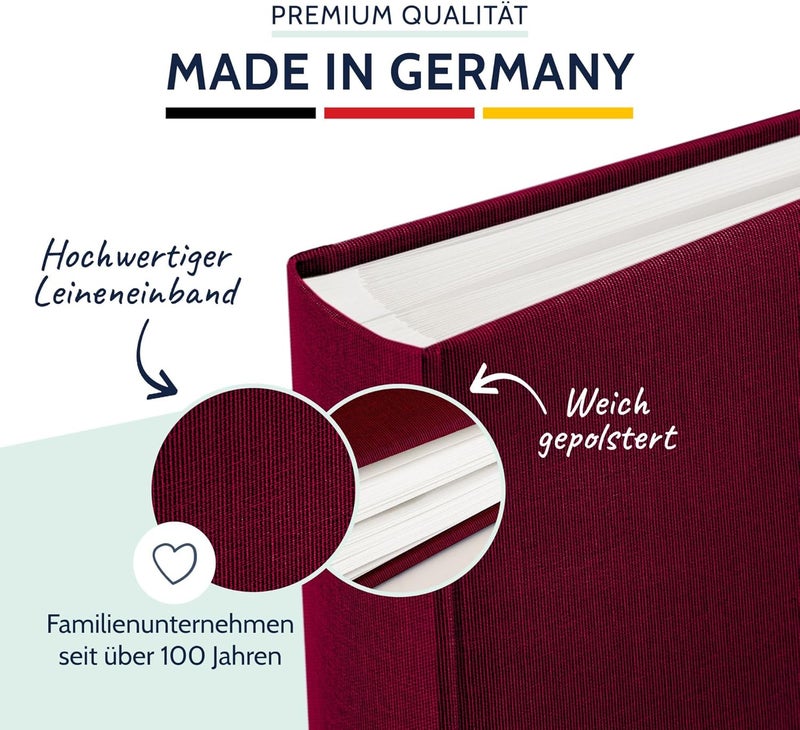 Goldbuch Summertime Trend 24807 Photo Album, 25 x 25 cm, Photo Book with 60 White Pages & Glassine Dividers, Linen Photo Album, Memory Album, Blackberry - Image 3