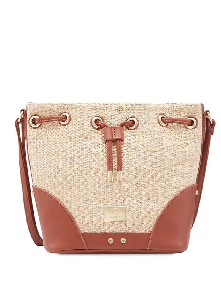 Caprese Georgia Sling Bag, Brown-Medium | Self Designed Handbag for Women | Adjustable Strap & Spacious Interiors | Perfect Ladies Purse for Carrying Everyday Essentials & Travel - Image 2